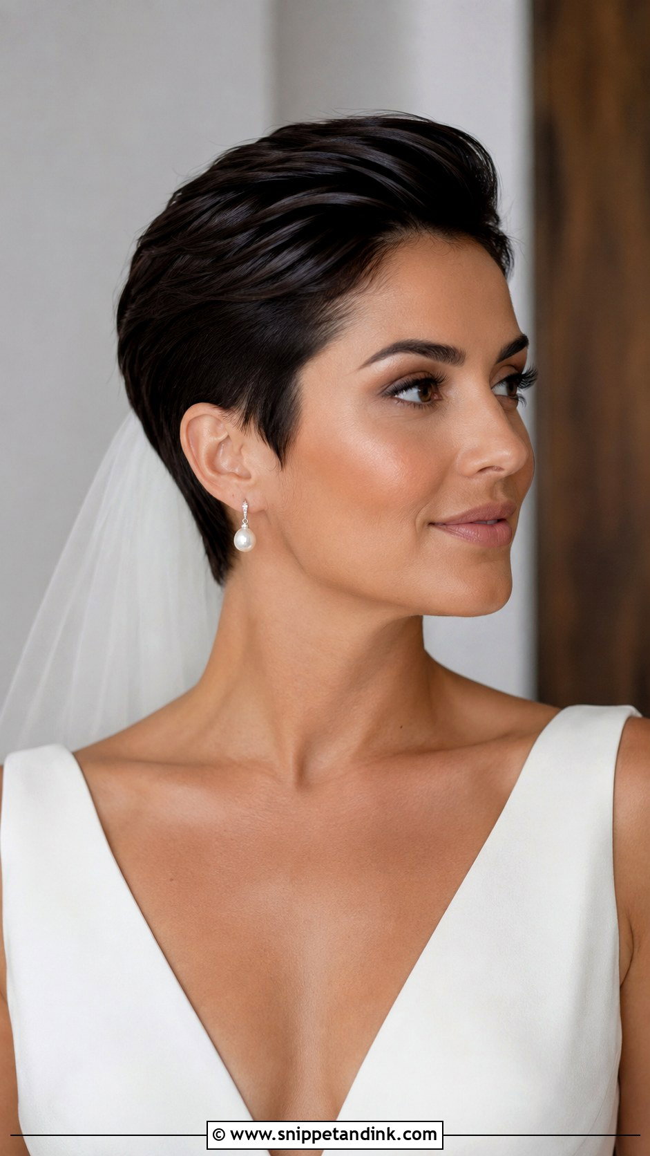 Sleek Pixie Wedding Hair - Snippet and Ink - 15 Pixie Hairstyles for Wedding