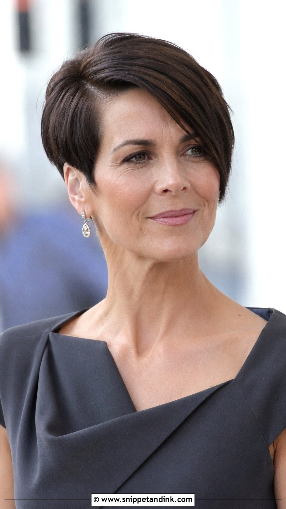 Sleek Pixie With Deep Side Part - Snippet and Ink - 25 Mother of the Bride Short Hairstyles