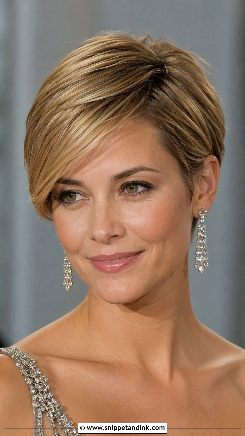 Sleek Pixie With Deep Side Part for Wedding Guest - Snippet and Ink - 25 Short Hairstyles for Wedding Guest