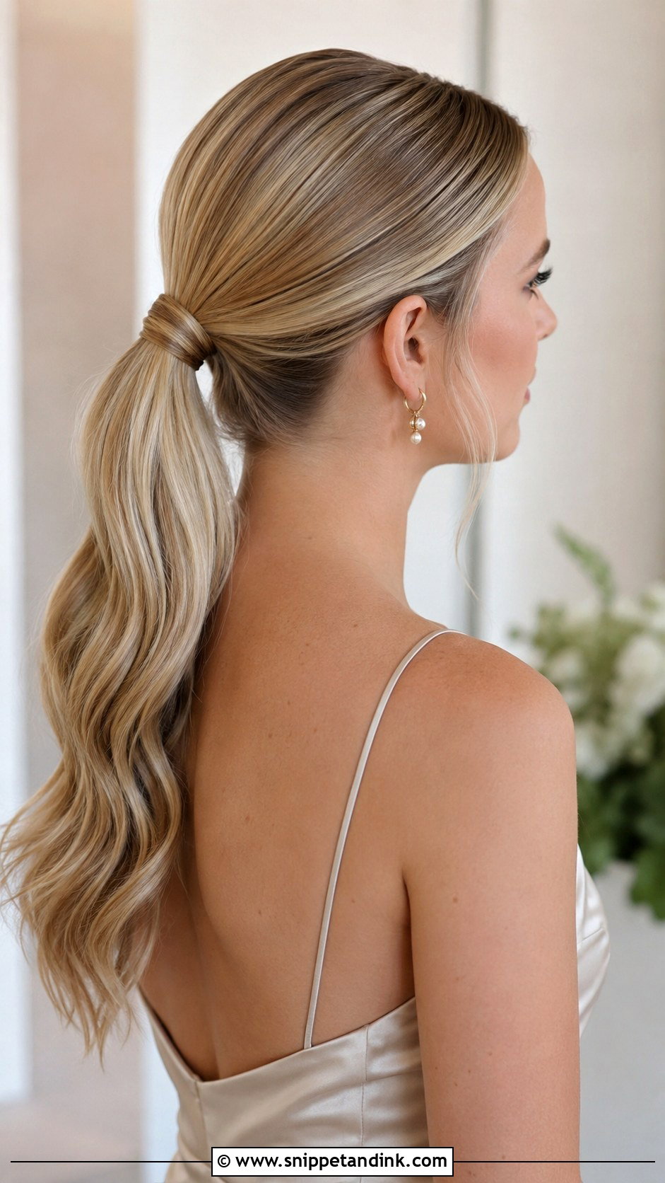 Sleek Ponytail Bridesmaid Hair - Snippet and Ink - 20 Hair Ideas for Bridesmaids