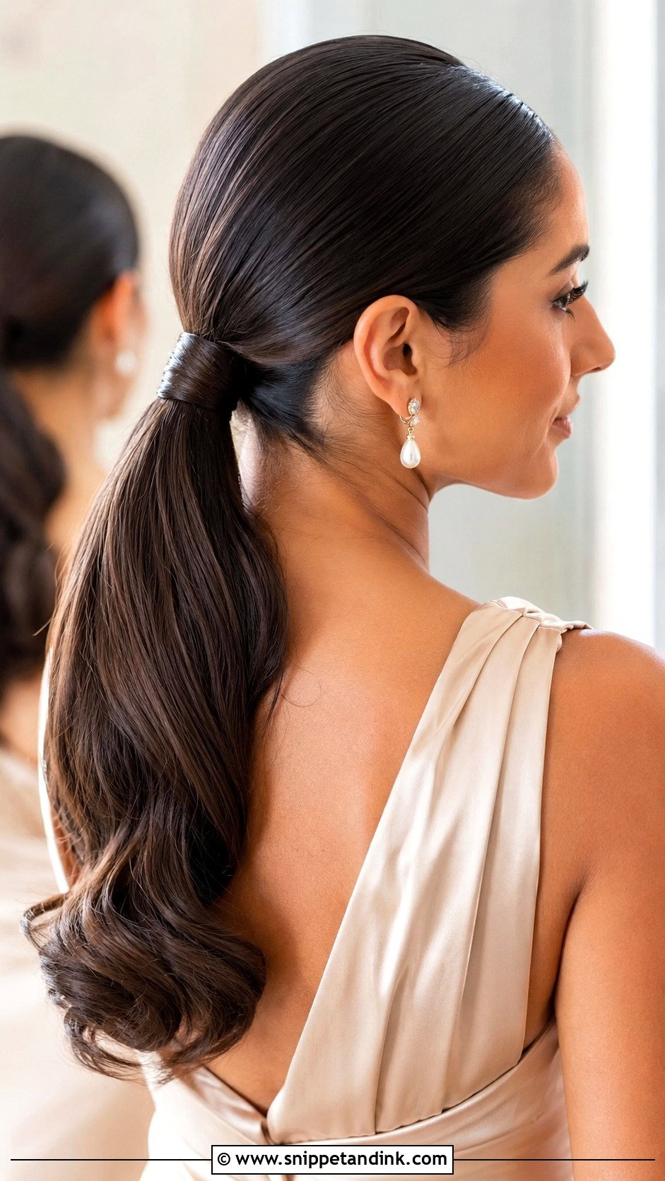 Sleek Ponytail Bridesmaid Hair - Snippet and Ink - 20 Wedding Hair Ideas for Bridesmaids