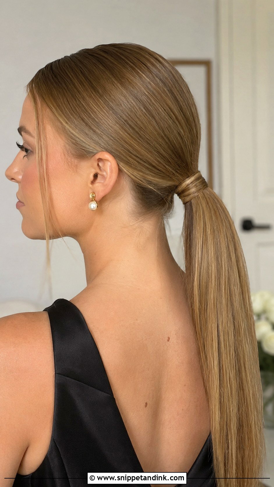 Sleek Ponytail Bridesmaid Hair - Snippet and Ink - 25 Wedding Hair for Bridesmaids Ideas