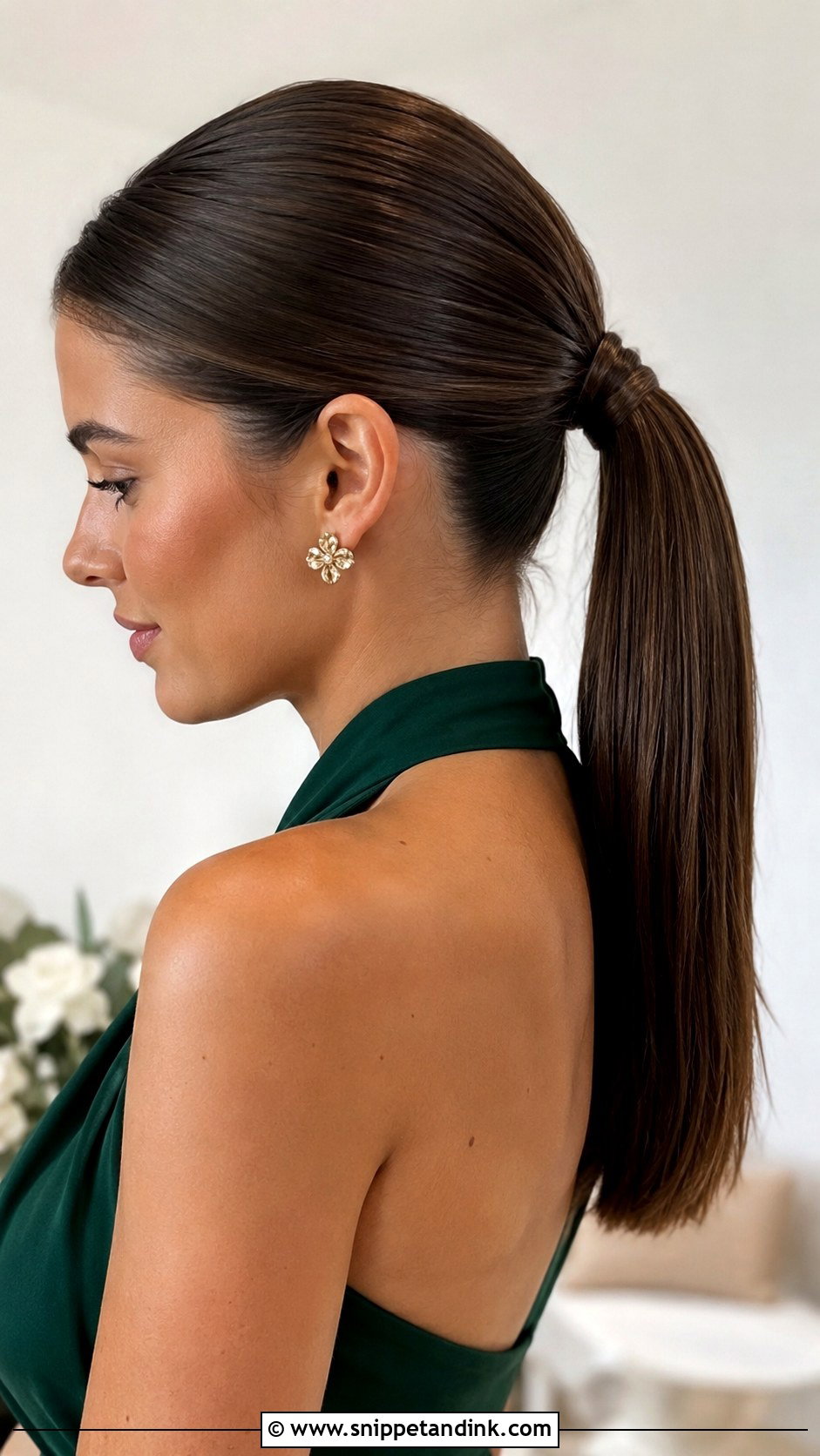 Sleek Ponytail Bridesmaid Hair - Snippet and Ink - 20 2025 Bridesmaid Hair Ideas