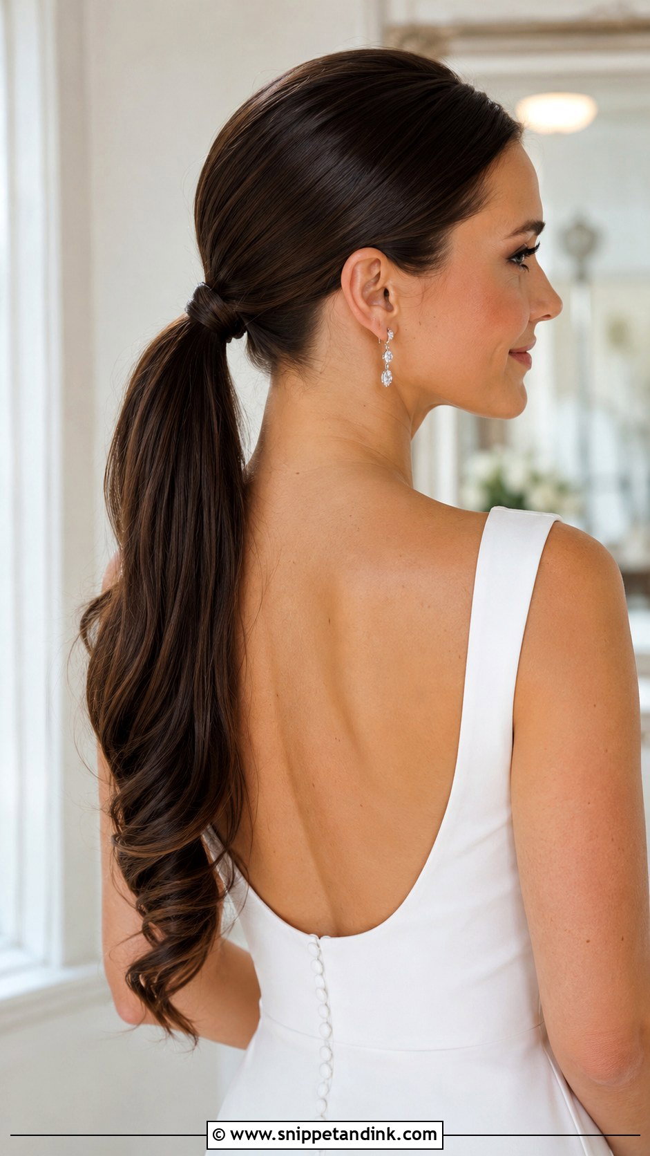 Sleek Ponytail Wedding Hairstyle - Snippet and Ink - 15 Self Hairstyle for Wedding Ideas