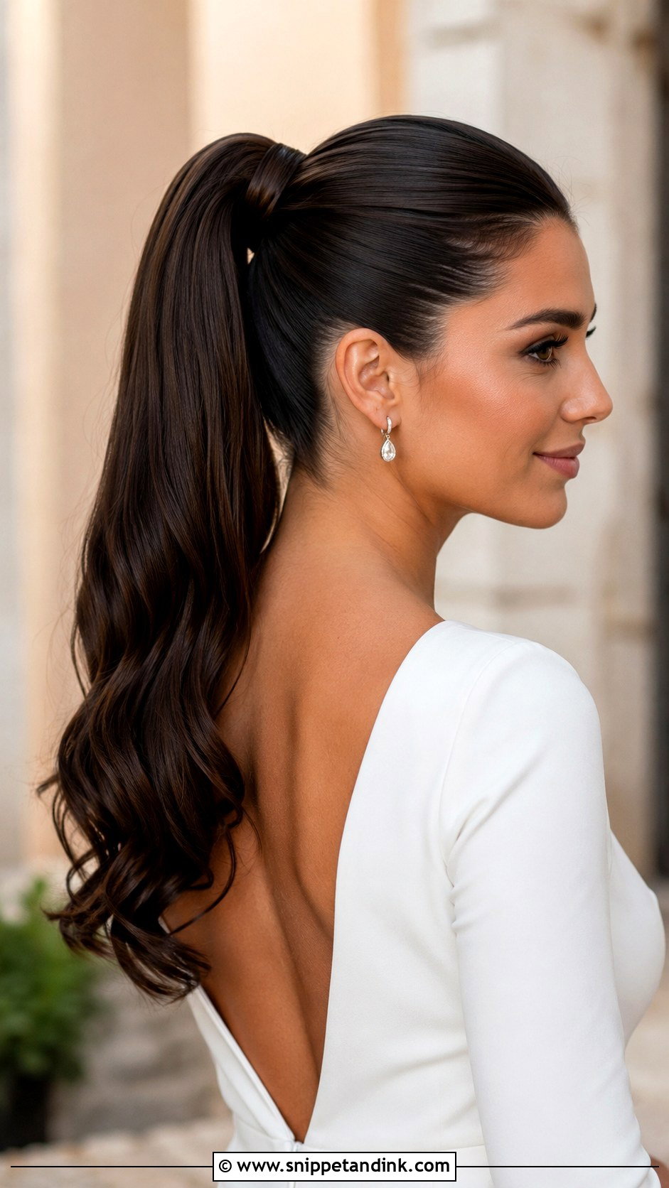 Sleek Ponytail Wedding Hairstyle - Snippet and Ink - 15 Simple Hairstyles for a Wedding