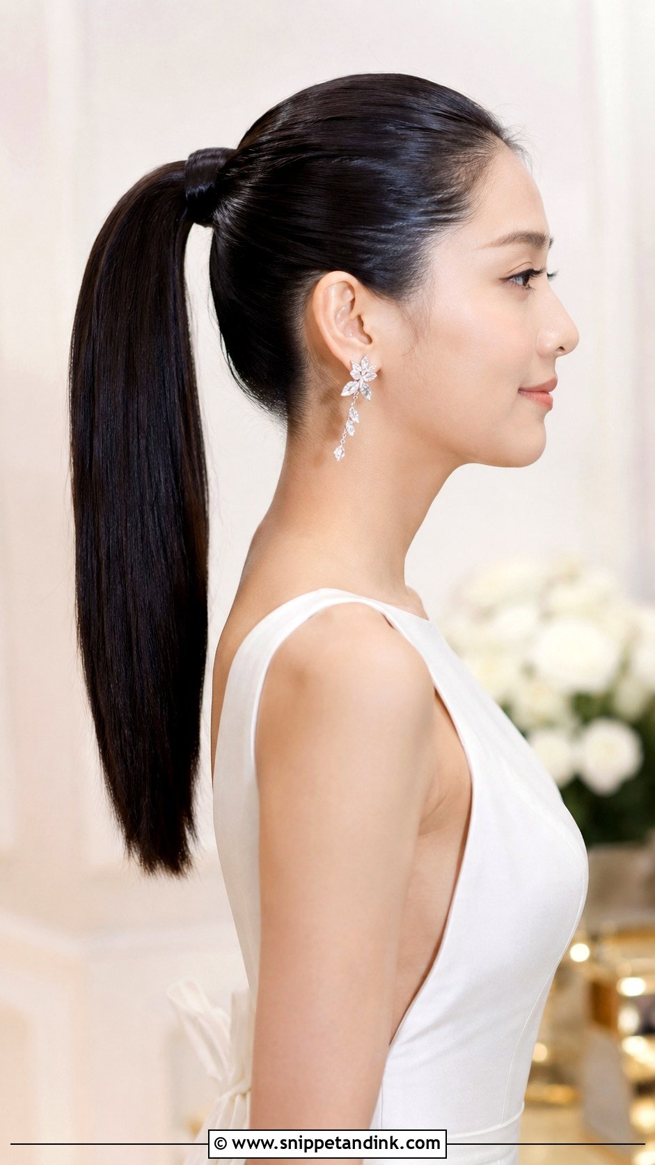 Sleek Ponytail Wedding Style - Snippet and Ink - 20 Wedding Day Hairstyles for Bride