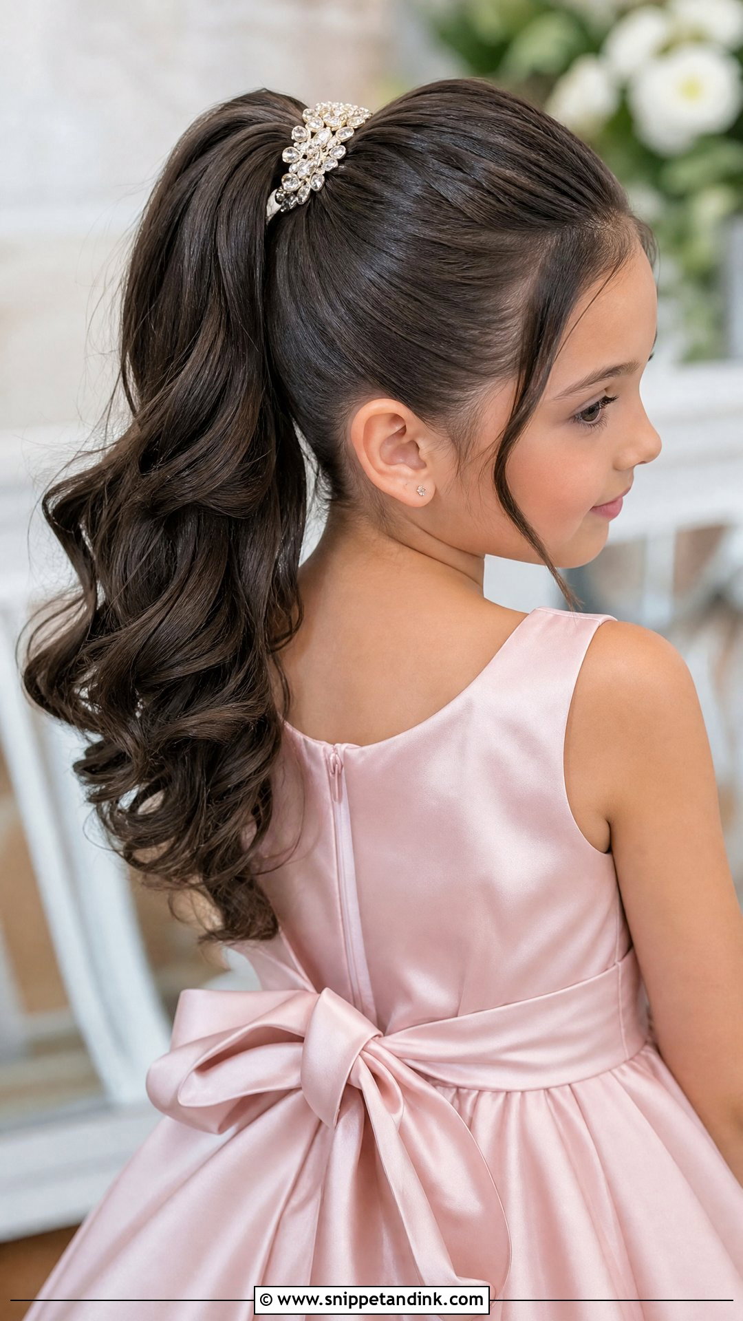 Sleek Ponytail With Curls - Snippet and Ink - 20 Wedding Hairstyles for Girls