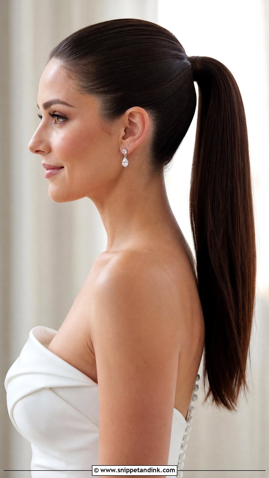 Sleek Ponytail for Brides - Snippet and Ink - 20 Hair Styles for Marriage