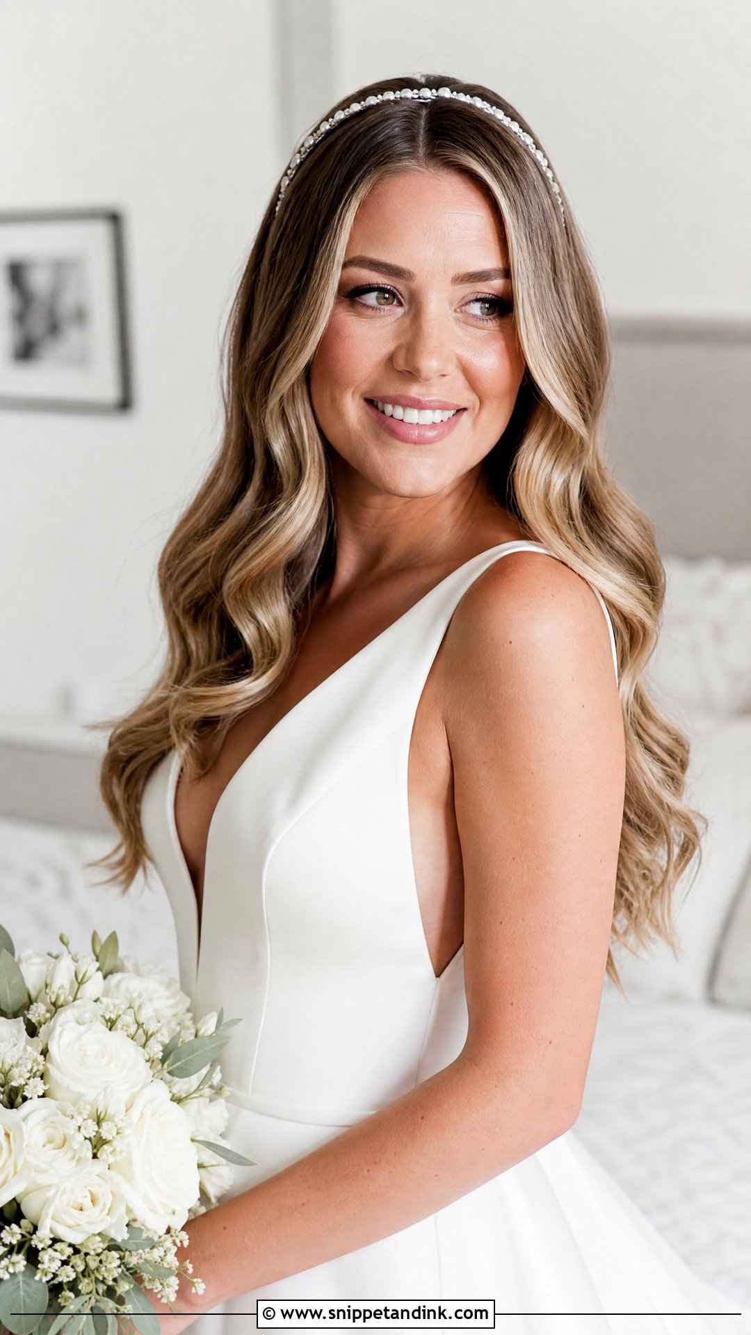 Sleek Roots With Curly Ends Wedding Hair - Snippet and Ink - 20 Wedding Hairstyles Down Curls