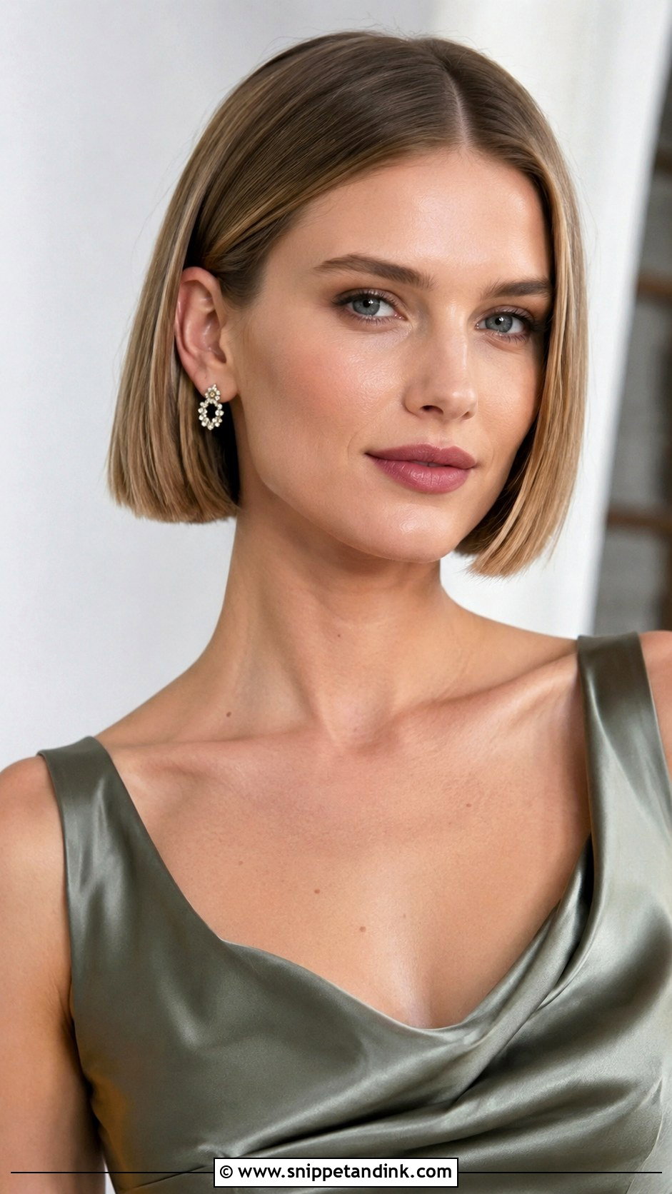 Sleek Short Bob For Wedding Guest - Snippet and Ink - 15 Short Hairstyles for a Wedding Guest