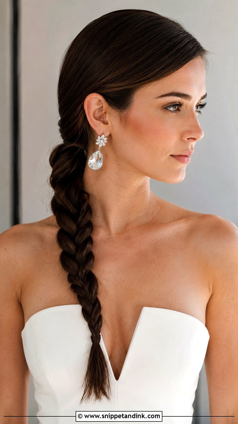 Sleek Side Braid - Snippet and Ink - 20 Side Braid Wedding Ideas