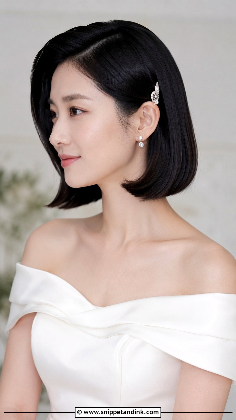Sleek Side Part Bob - Snippet and Ink - 25 Short Hairstyles for Wedding
