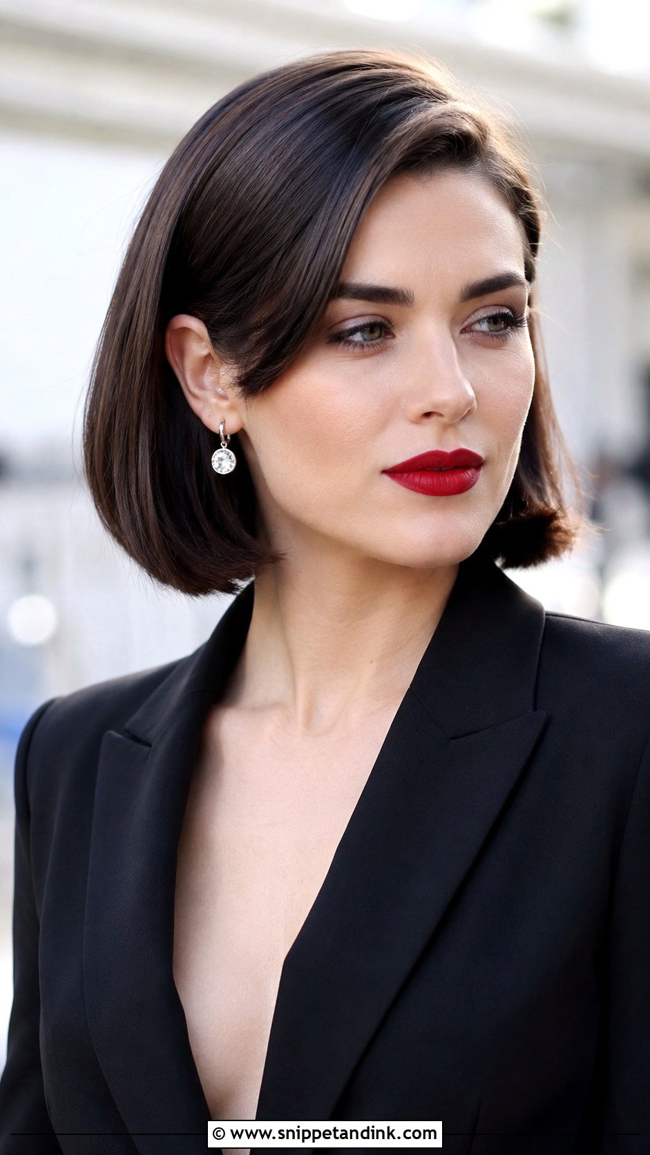 Sleek Side Part Bob - Snippet and Ink - 25 Wedding Guest Hair Ideas