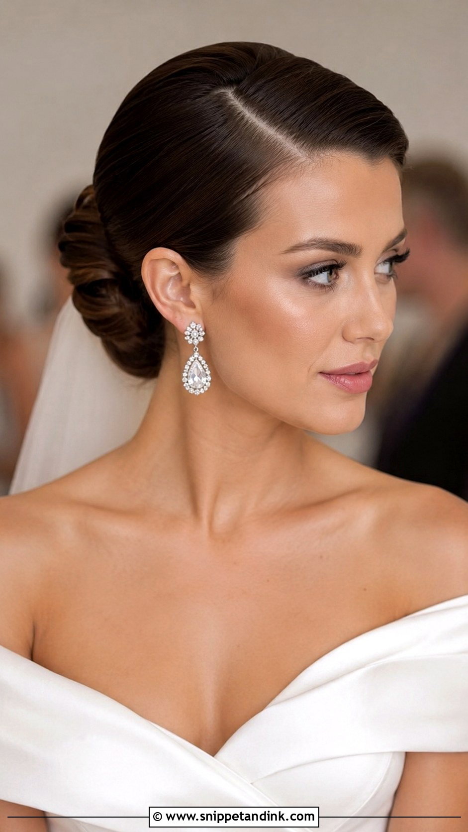 Sleek Side Part Updo - Snippet and Ink - 30 Hairstyles for Bride