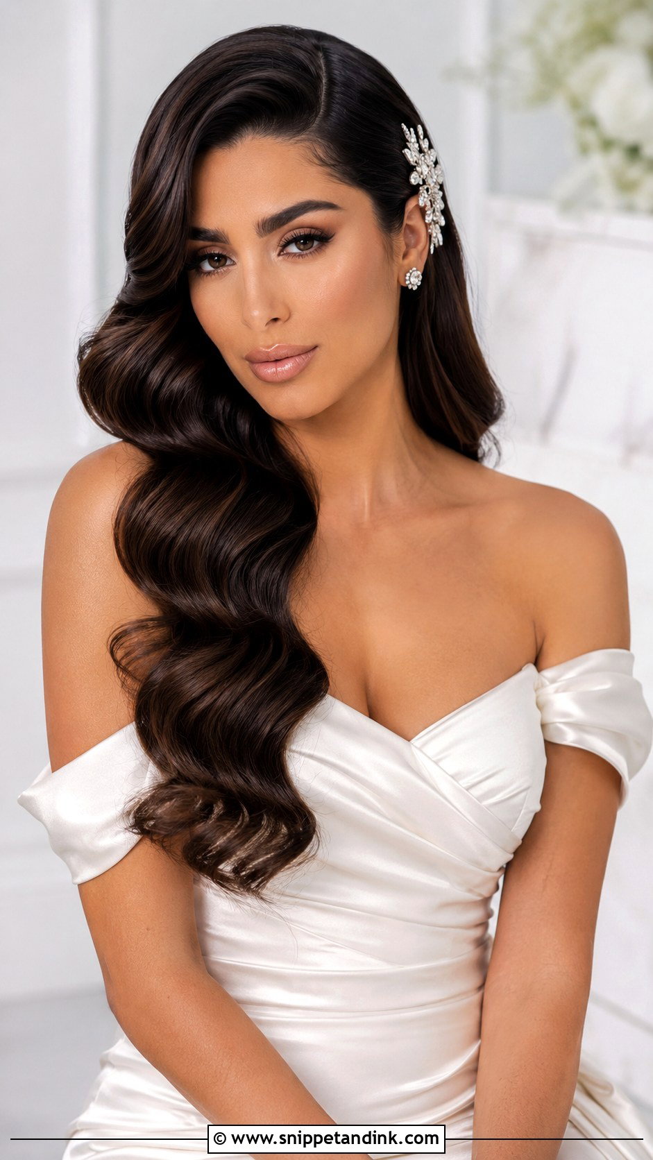 Sleek Side Part With Deep Waves - Snippet and Ink - 25 Edgy Wedding Hairstyles