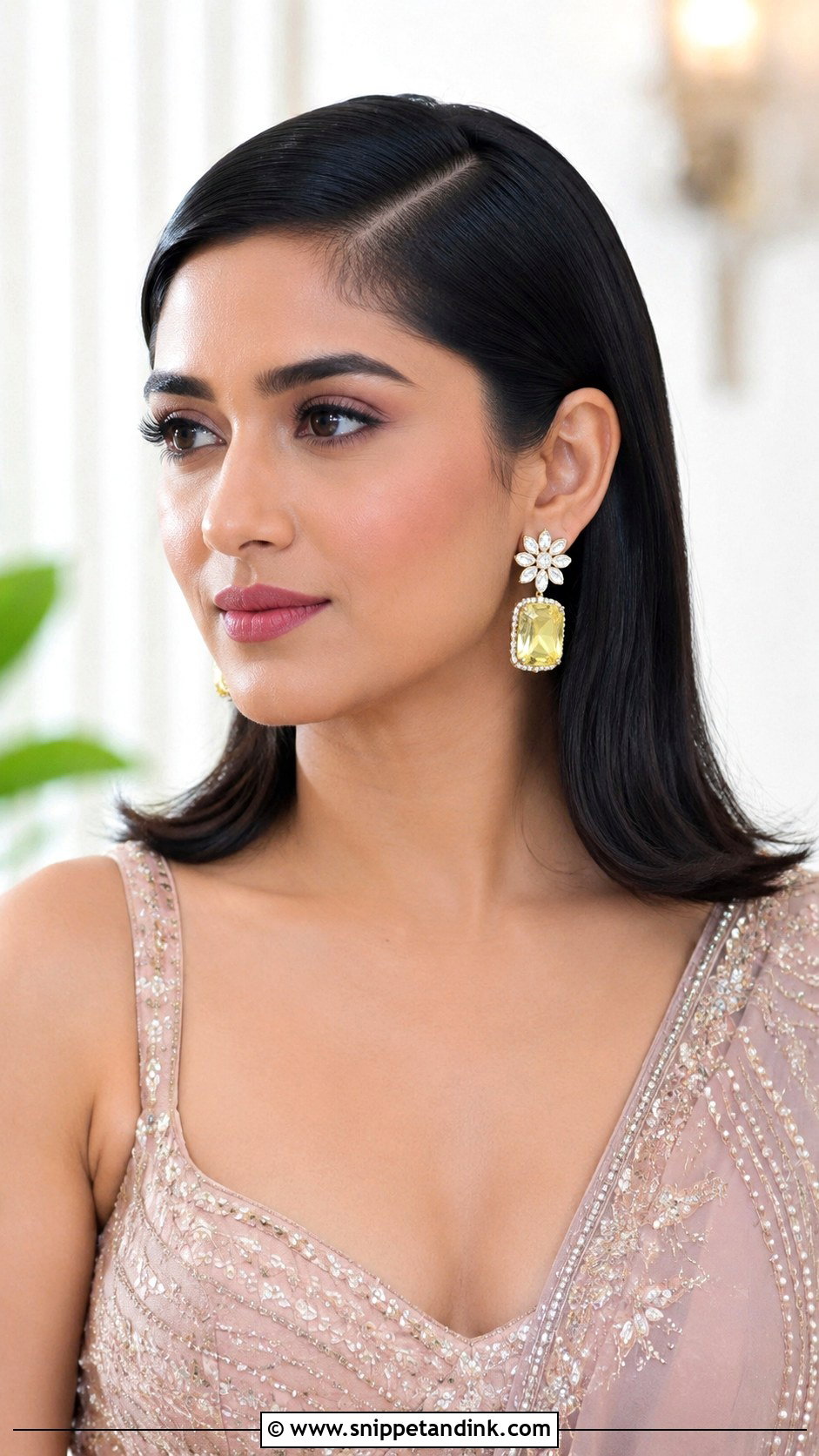 Sleek Side Part With Tucked Ends - Snippet and Ink - 20 Formal Wedding Guest Hairstyles