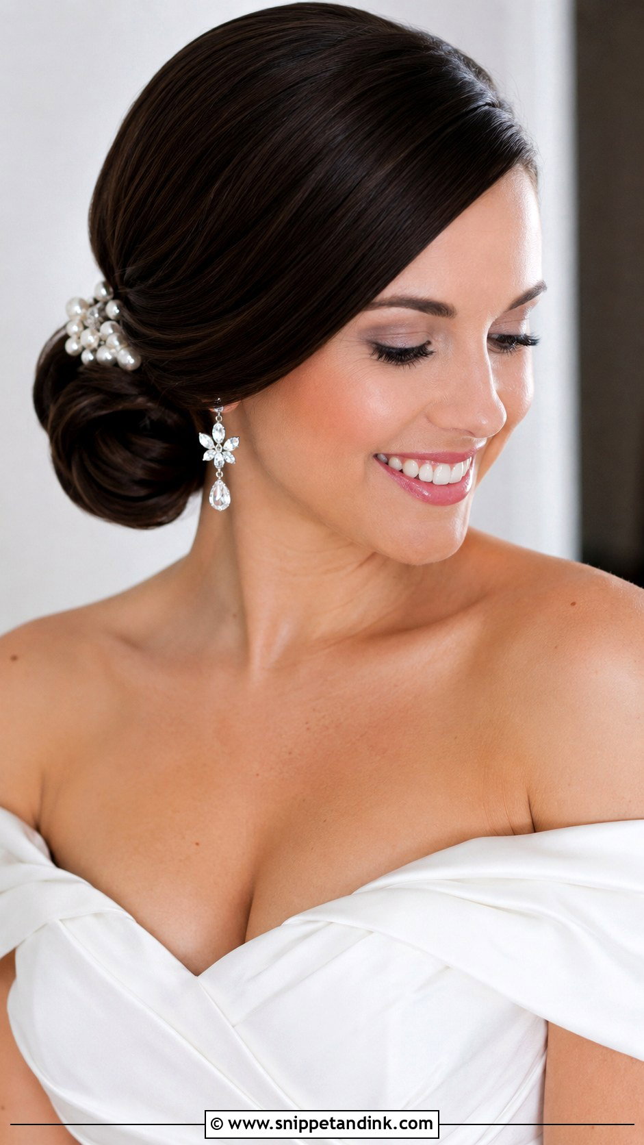 Sleek Side Swept Updo - Snippet and Ink - 20 50s Wedding Hair Ideas