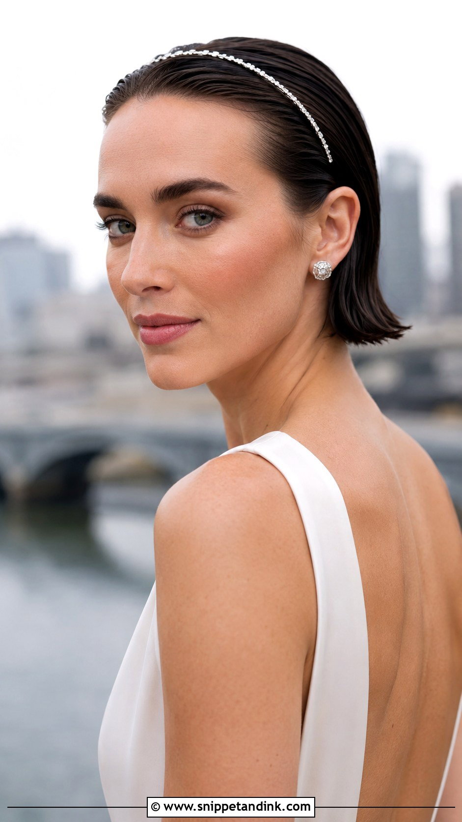 Sleek Slicked Back Bob - Snippet and Ink - 25 Hair Styles for Short Hair for Weddings