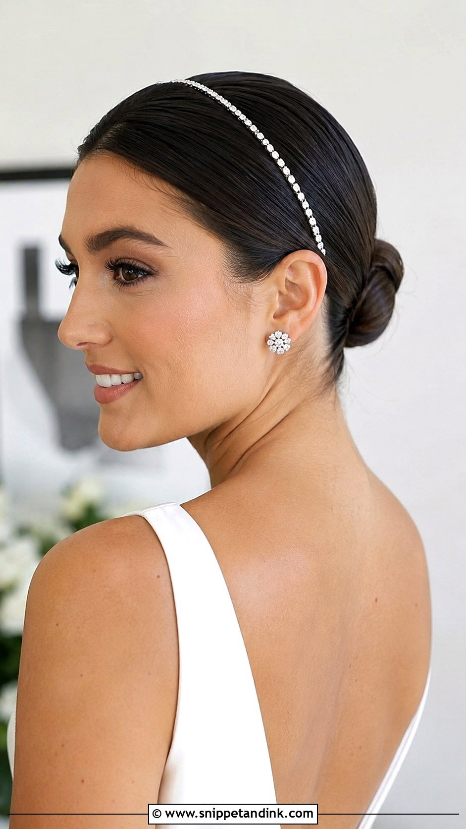 Sleek Slicked Back Bun - Snippet and Ink - 20 Quick Easy Updos for Short Hair Shoulder Length Wedding Hairstyles