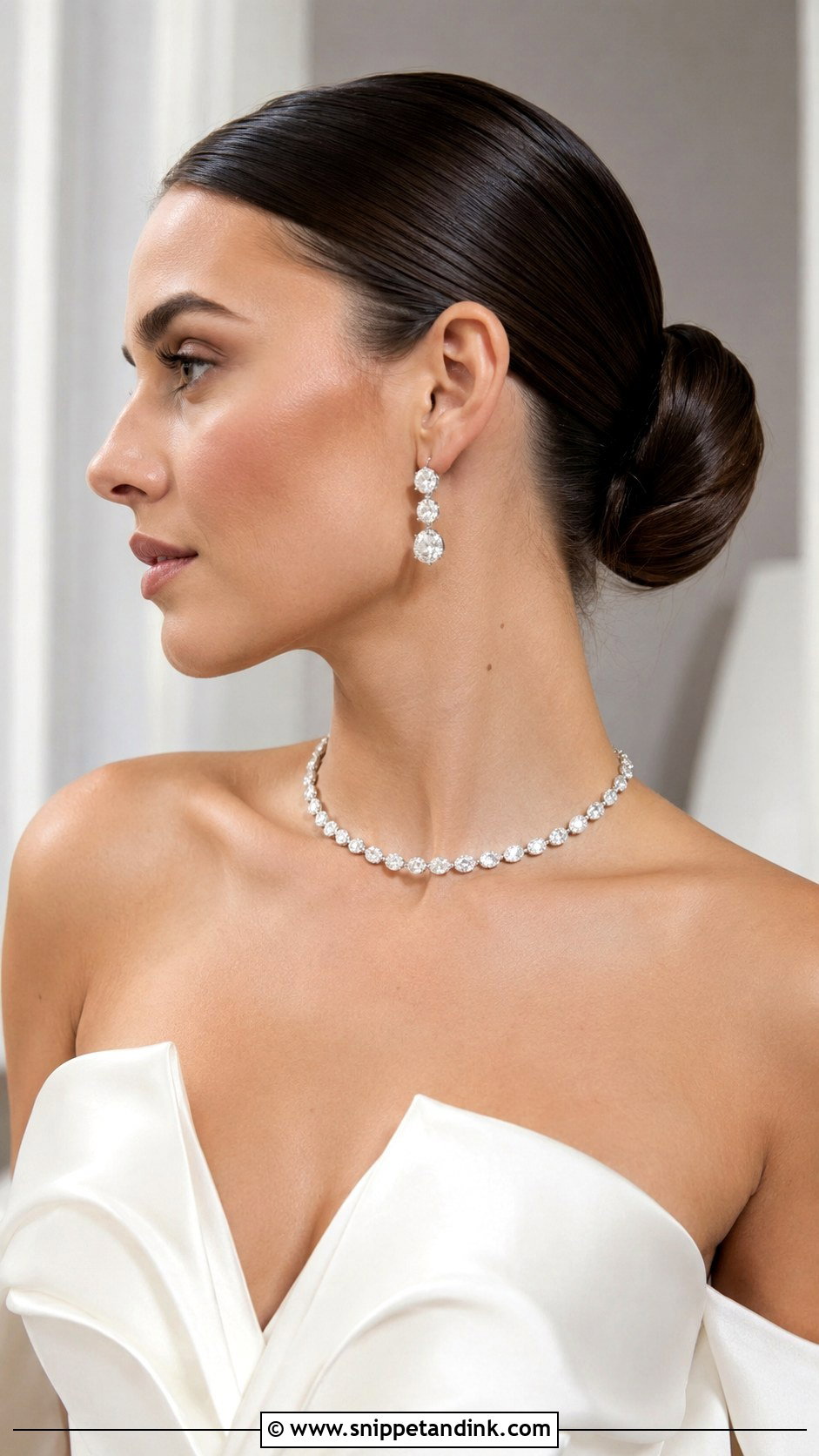 Sleek Slicked Back Bun - Snippet and Ink - 25 Glam Wedding Hair Ideas