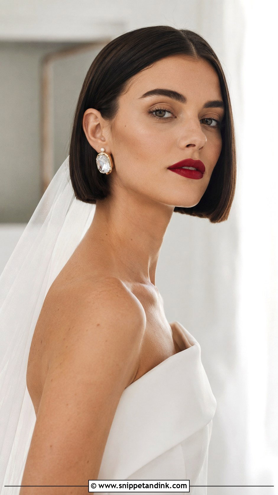Sleek Straight Bob - Snippet and Ink - 25 Wedding Hair Styles Short Hair