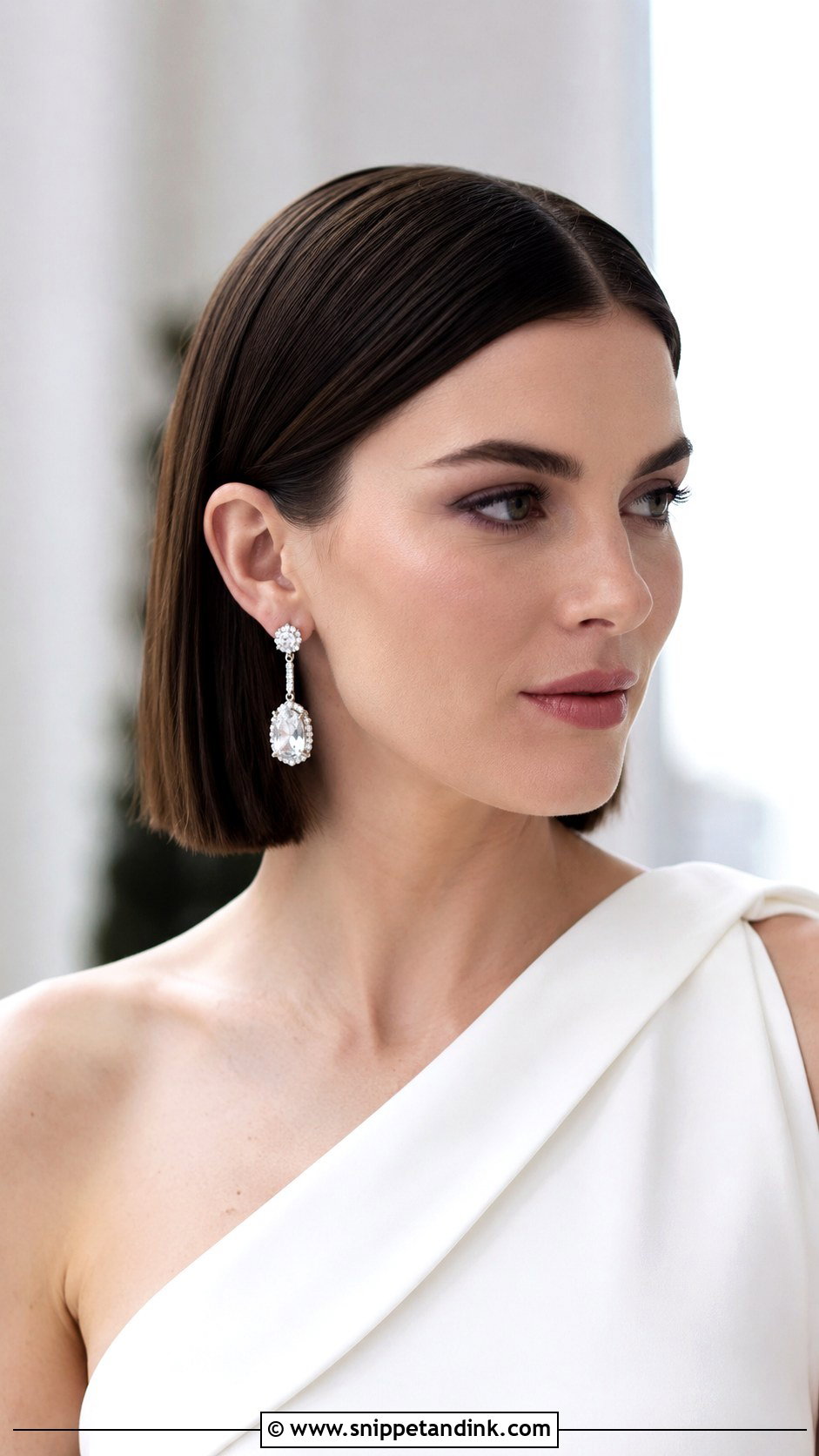 Sleek Straight Bob - Snippet and Ink - 35 Wedding Hairstyles for Short Hair