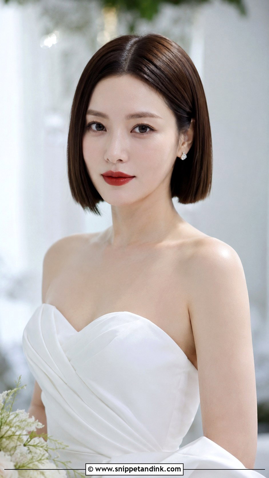 Sleek Straight Bob - Snippet and Ink - 20 Easy Wedding Hairstyles for Short Hair