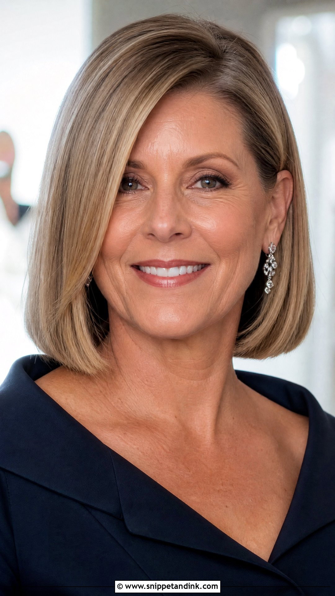 Sleek Straight Bob - Snippet and Ink - 20 Mother of the Bride Short Hair Down Ideas