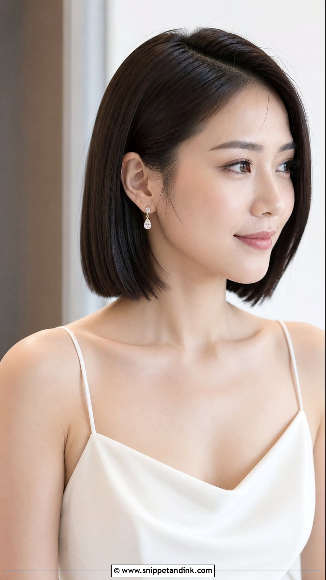 Sleek Straight Bob - Snippet and Ink - 20 Short Haired Bride Ideas
