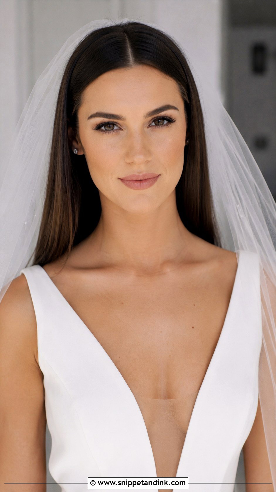 Sleek Straight Bridal Hair - Snippet and Ink - 20 Hair Styles for Brides
