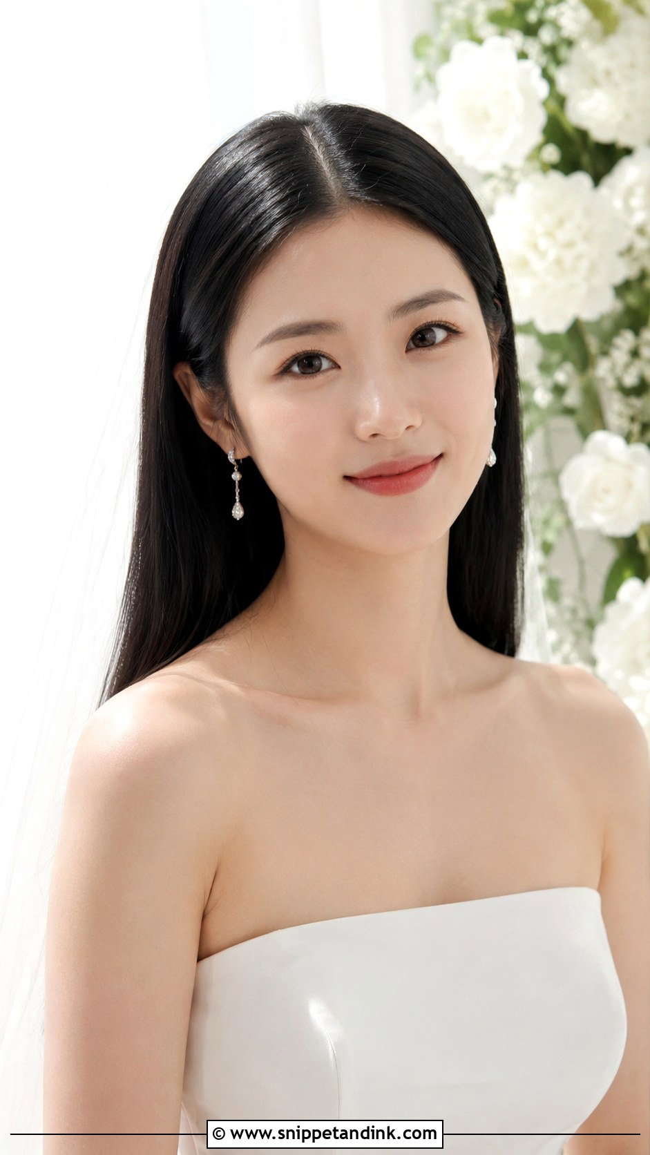 Sleek Straight Bridal Hair - Snippet and Ink - 25 Bridal Hair Inspo Ideas