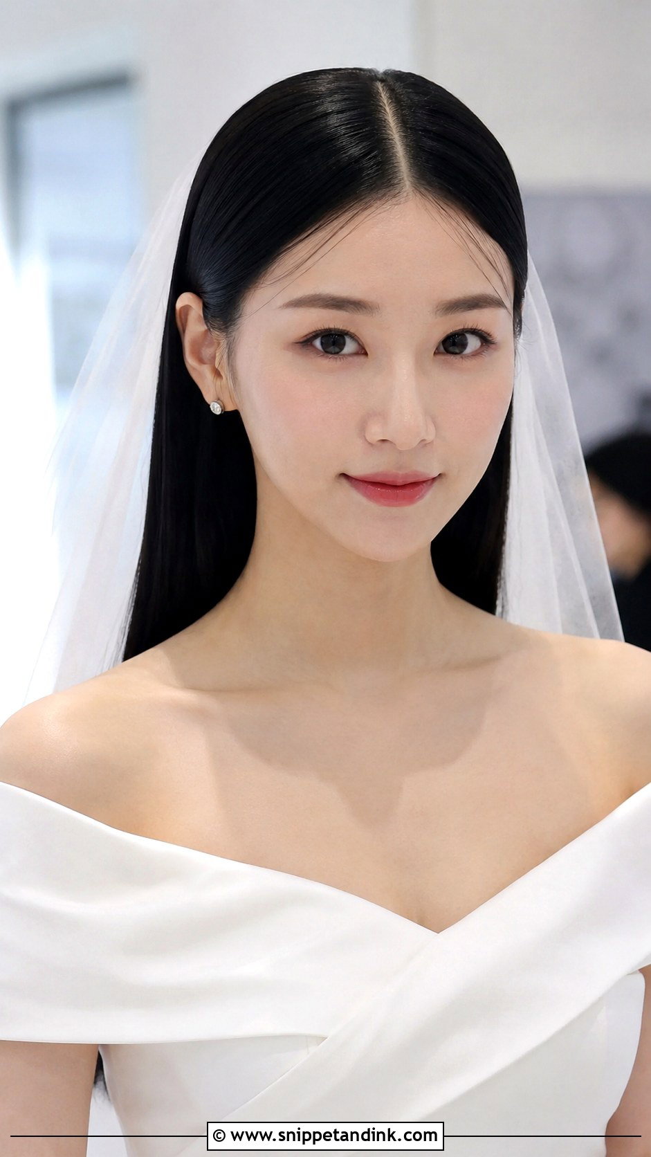 Sleek Straight Bridal Hair - Snippet and Ink - 25 Bride Hairstyles Down