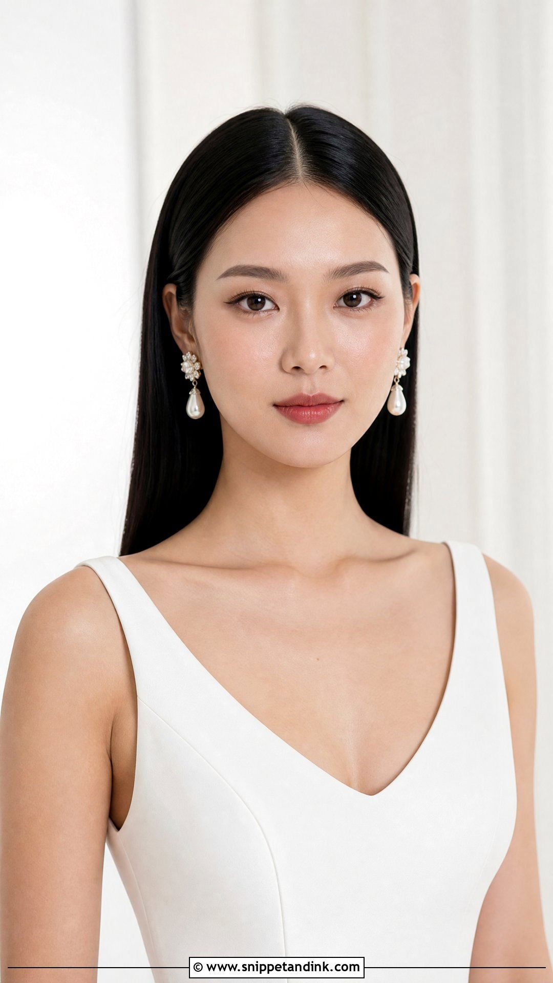 Sleek Straight Bridal Hair - Snippet and Ink - 20 Hairstyles for the Bride