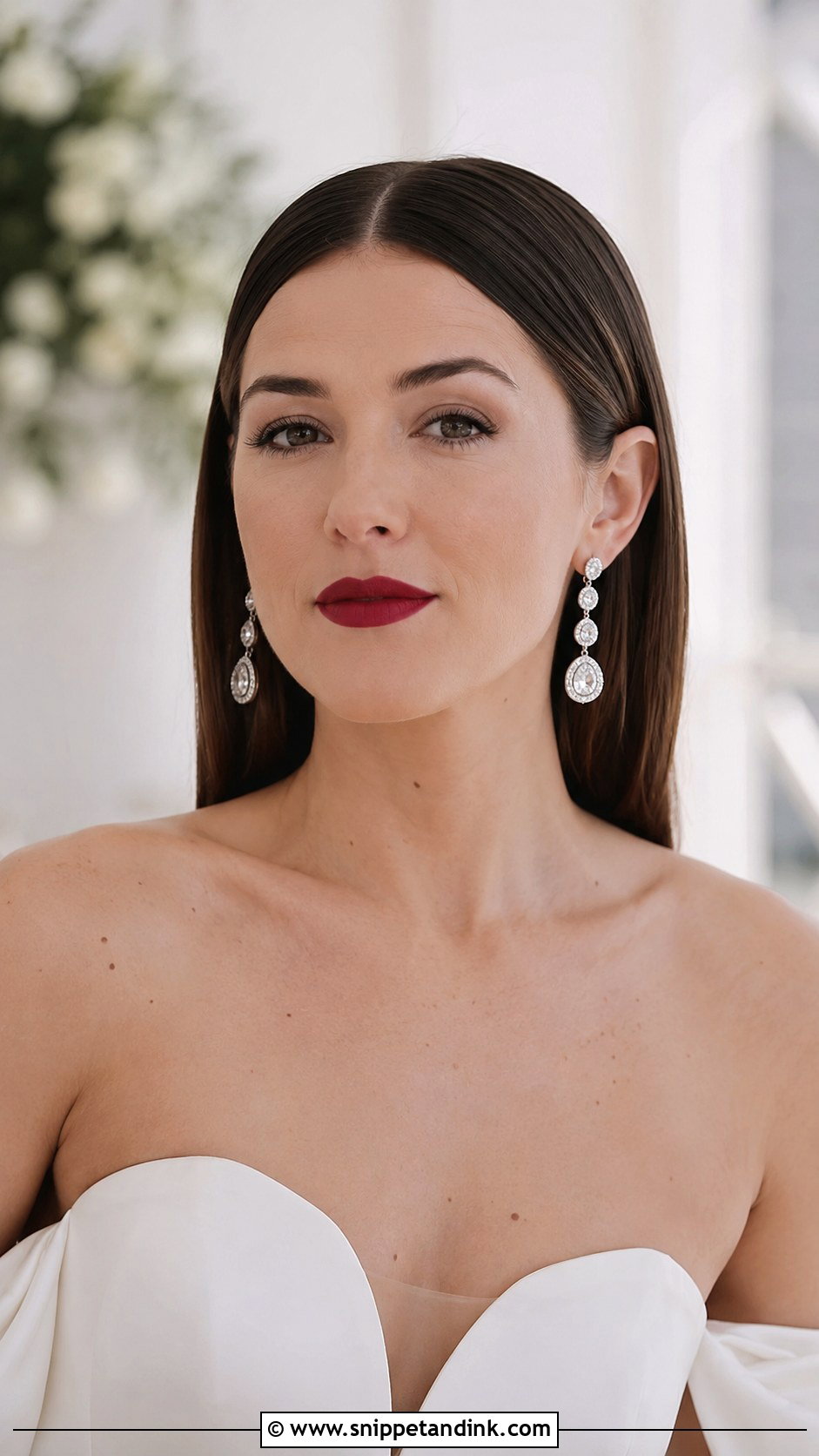 Sleek Straight Bridal Hair - Snippet and Ink - 25 Simple Bridal Hair Ideas
