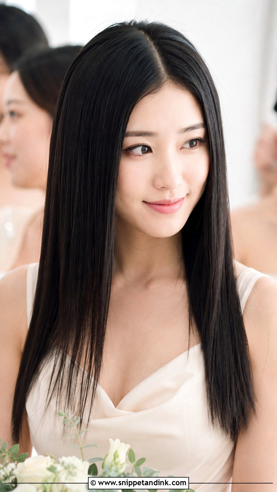 Sleek Straight Bridesmaid Hair - Snippet and Ink - 20 Hair Styles for Long Hair for Wedding Bridesmaid