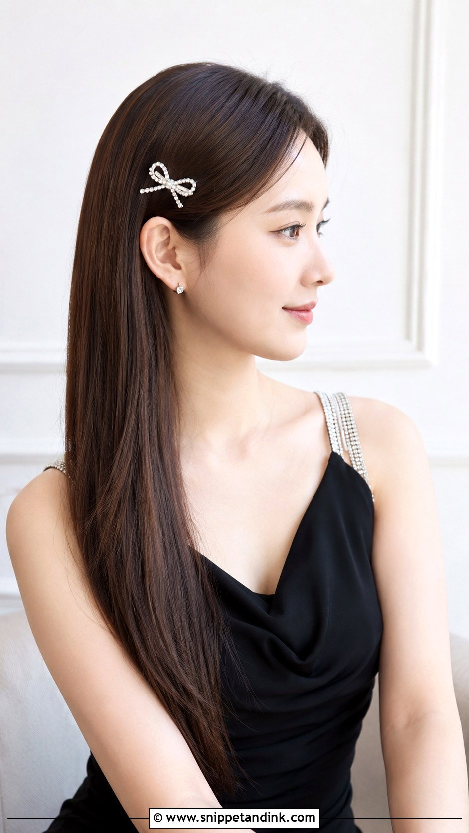 Sleek Straight Down - Snippet and Ink - 35 Wedding Guest Hair Ideas