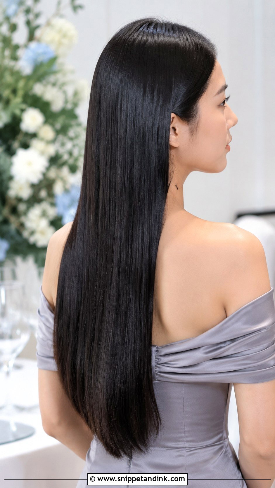 Sleek Straight Down - Snippet and Ink - 30 Bridemaids Hairstyles