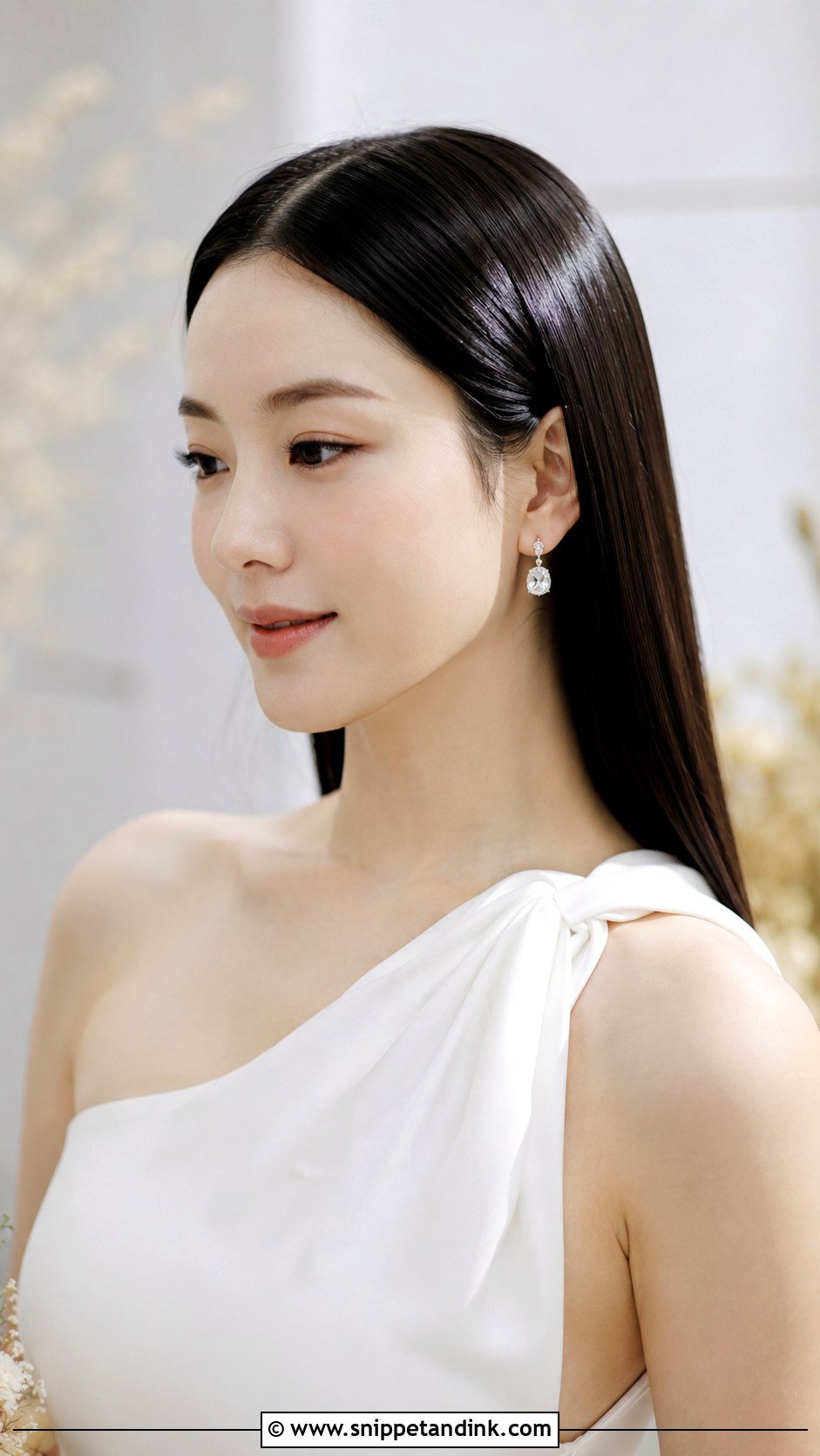 Sleek Straight Hair - Snippet and Ink - 25 Wedding Guest Hair Inspo Ideas