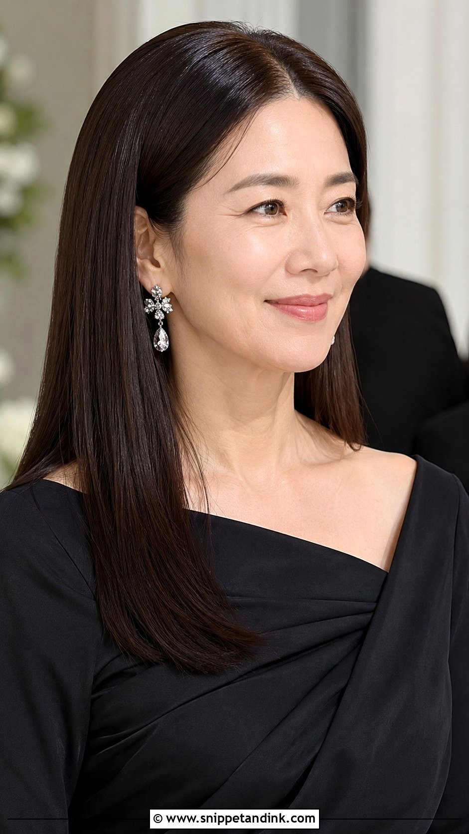 Sleek Straight Hair - Snippet and Ink - 20 Mother of the Bride Wedding Hairstyles