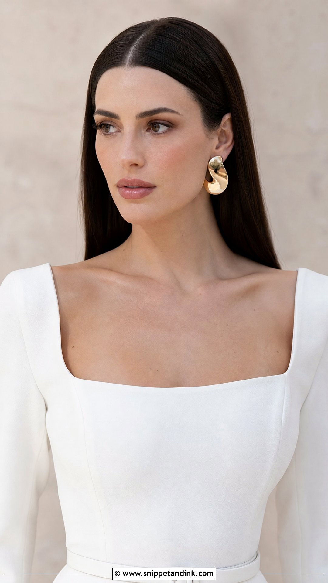 Sleek Straight Hair - Snippet and Ink - 20 Simple Bridal Hairstyles