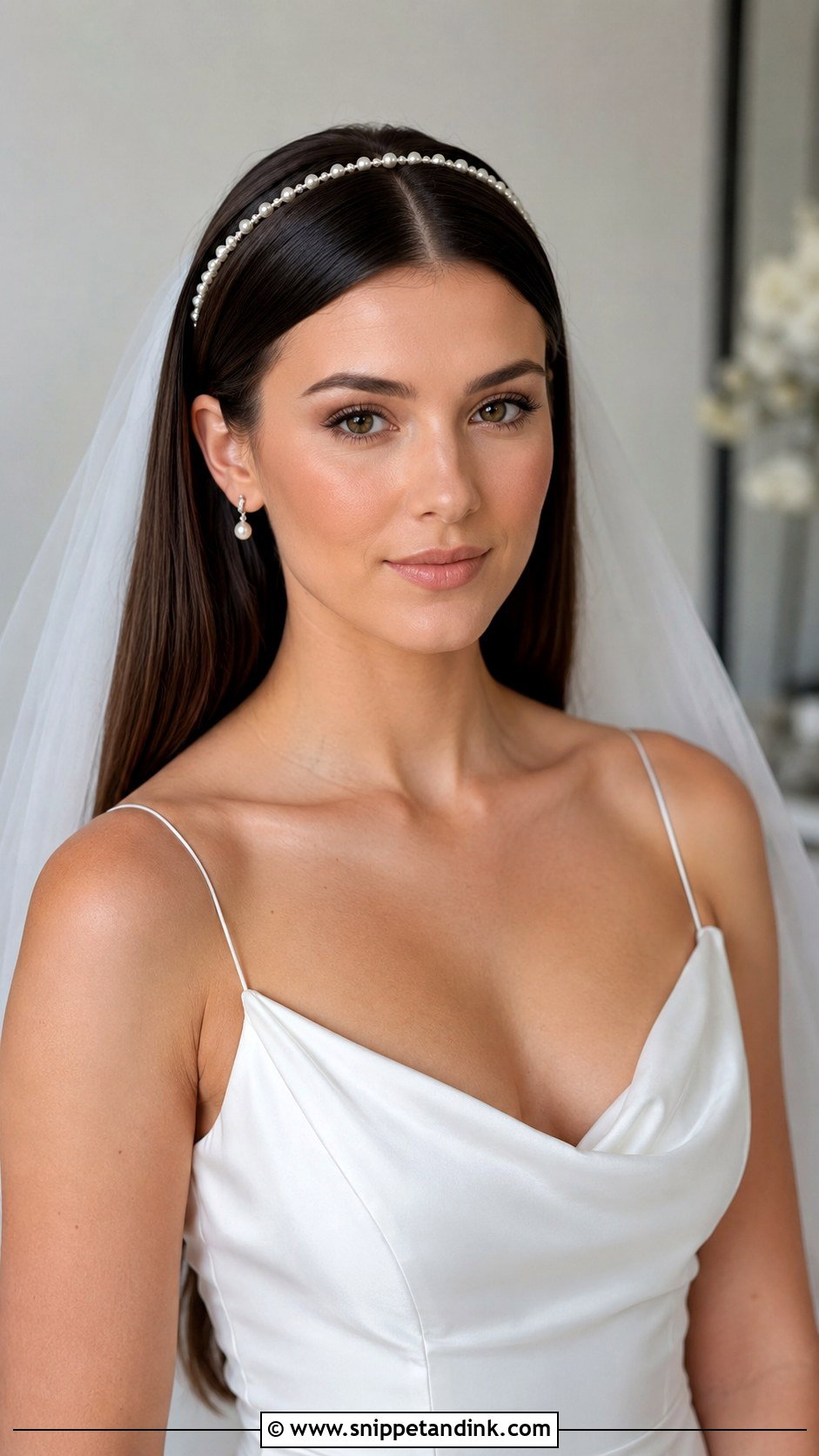 Sleek Straight Hair - Snippet and Ink - 20 Simple Wedding Hairstyles Down