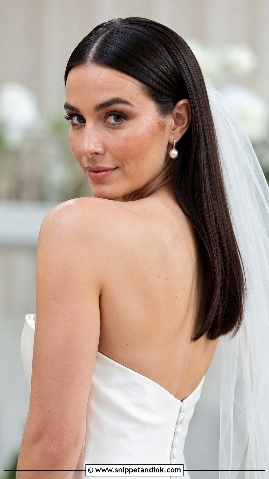 Sleek Straight Hair - Snippet and Ink - 20 Wedding Hairstyles for Women
