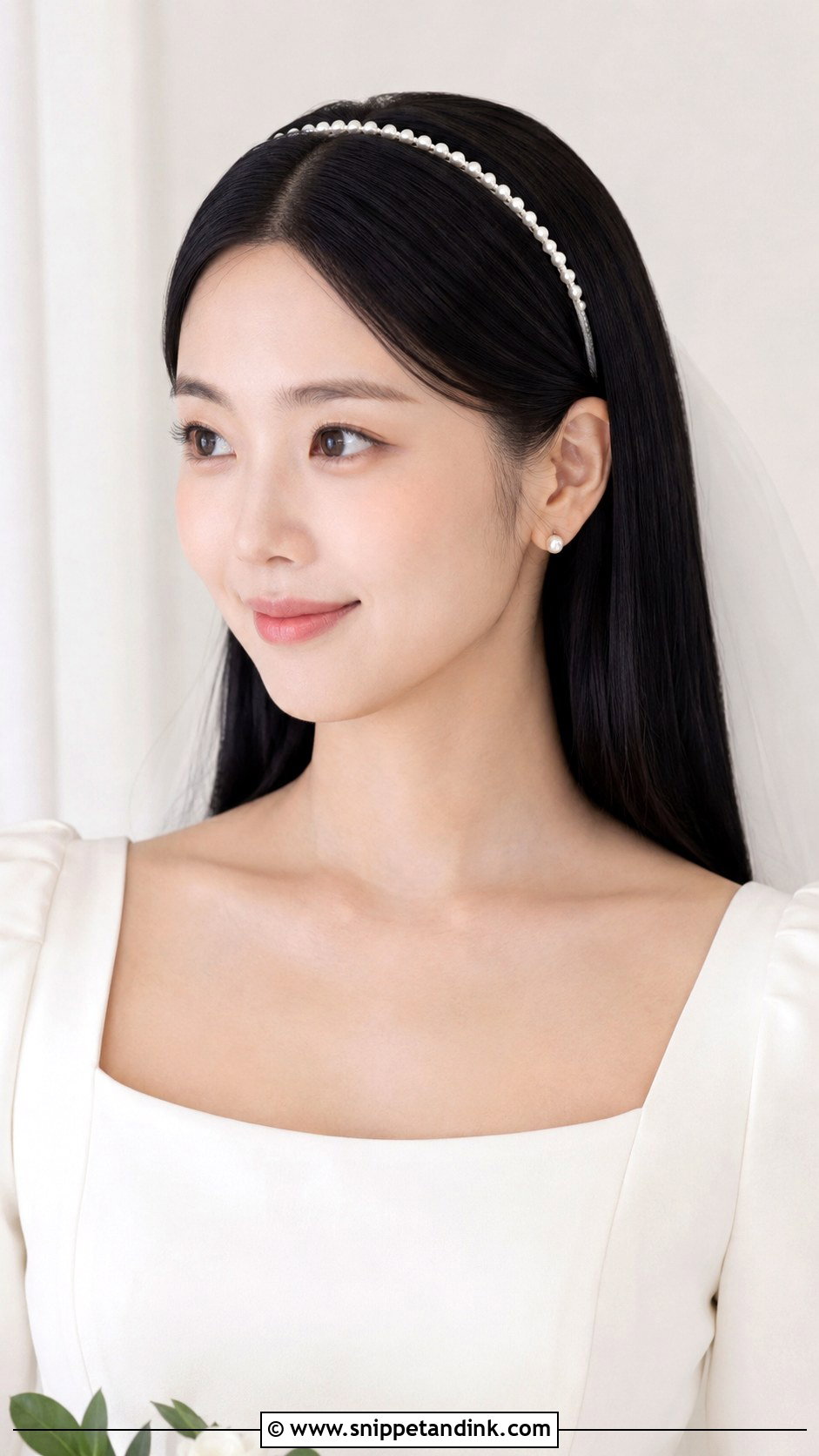 Sleek Straight Hair - Snippet and Ink - 25 Elegant Wedding Hair Down Ideas
