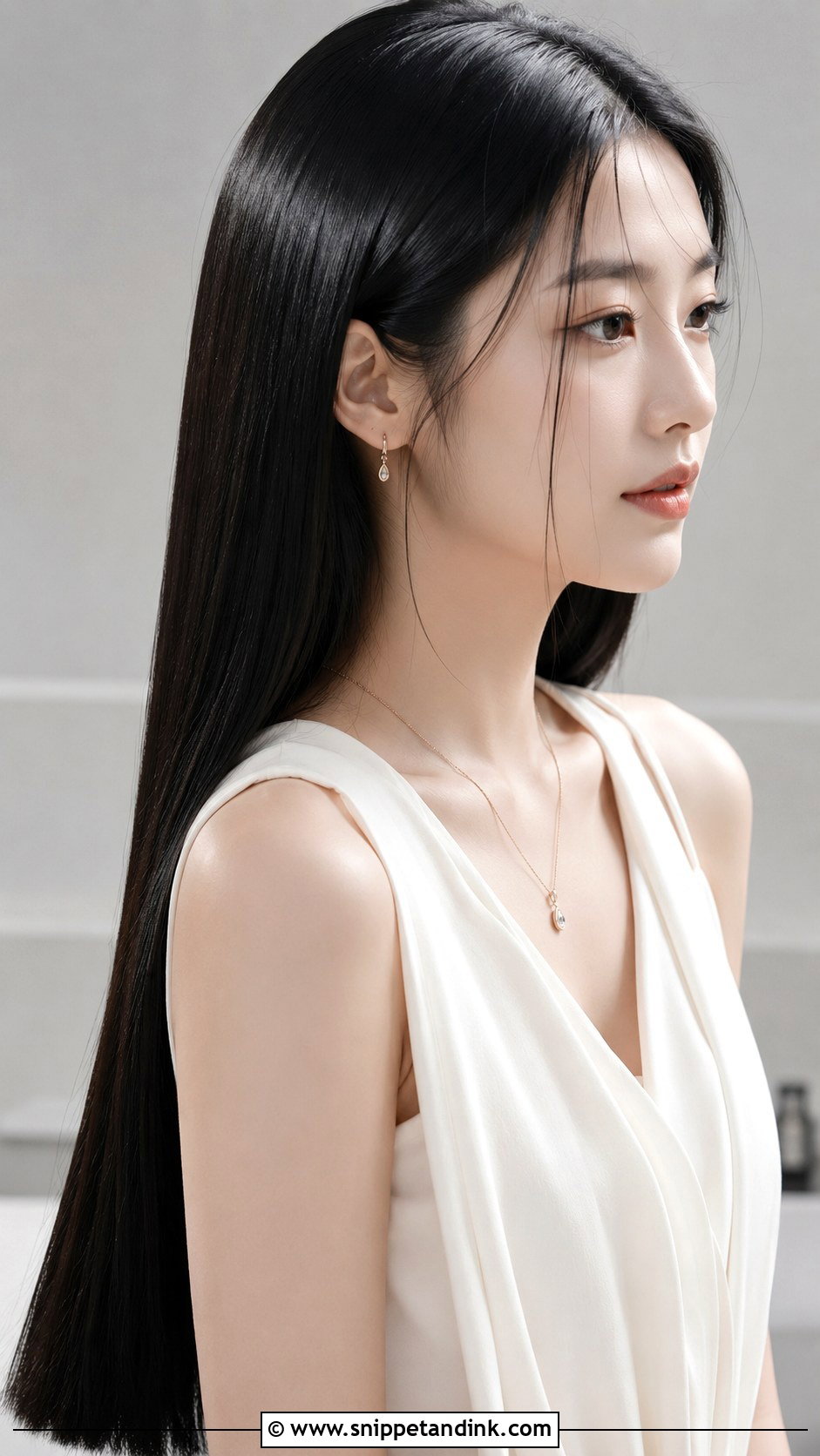 Sleek Straight Hair - Snippet and Ink - 25 Engagement Look Hairstyle Ideas