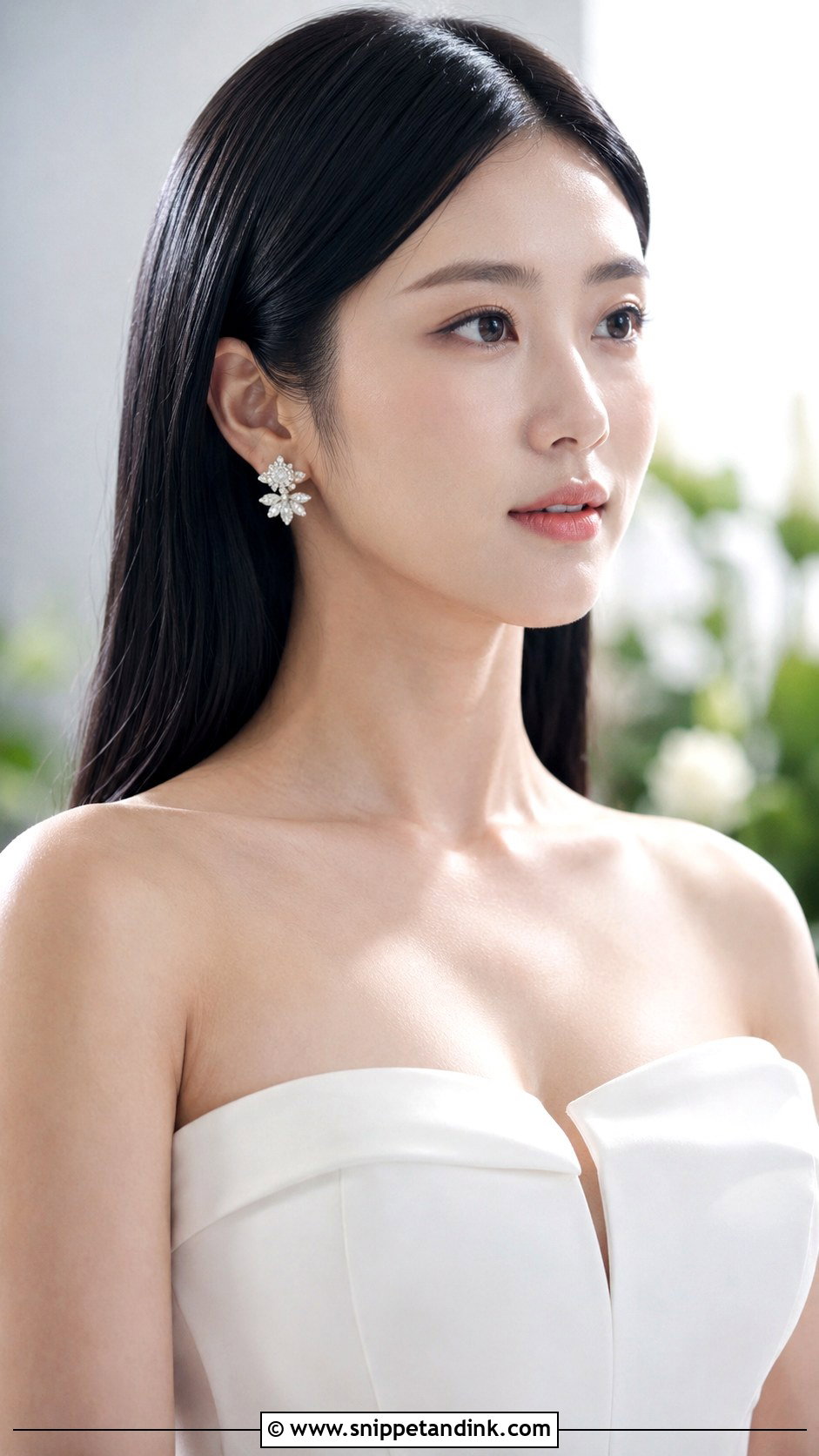 Sleek Straight Hair Down - Snippet and Ink - 25 Easy Hairstyles for Long Hair Wedding