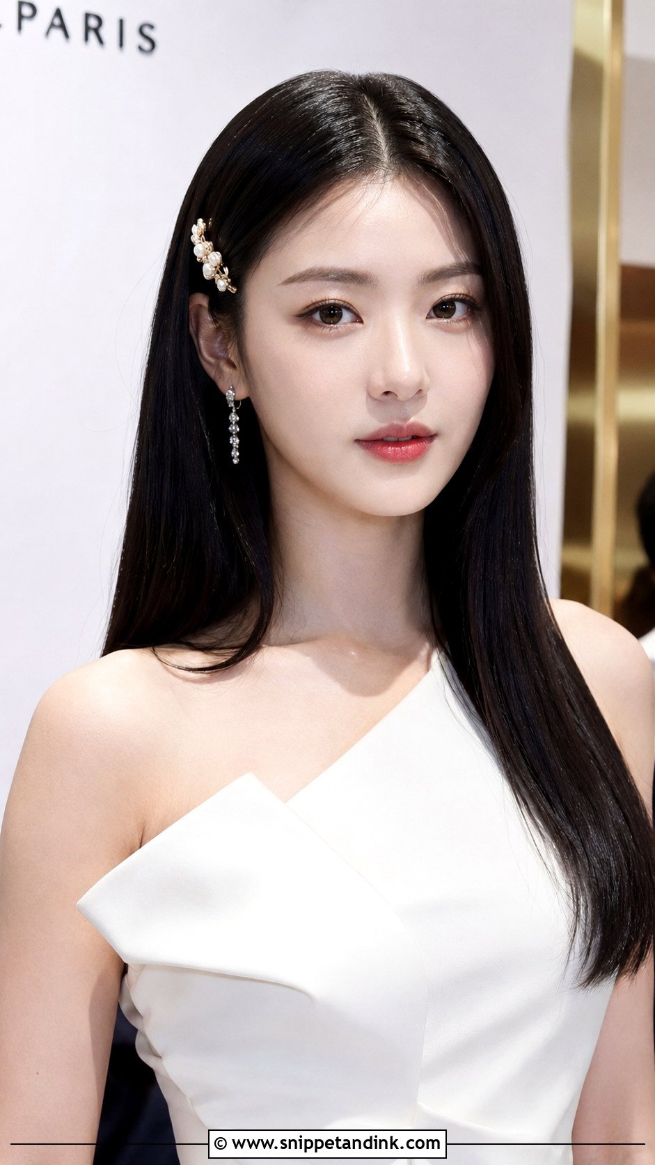 Sleek Straight Hair Down - Snippet and Ink - 25 Wedding Hair Dos