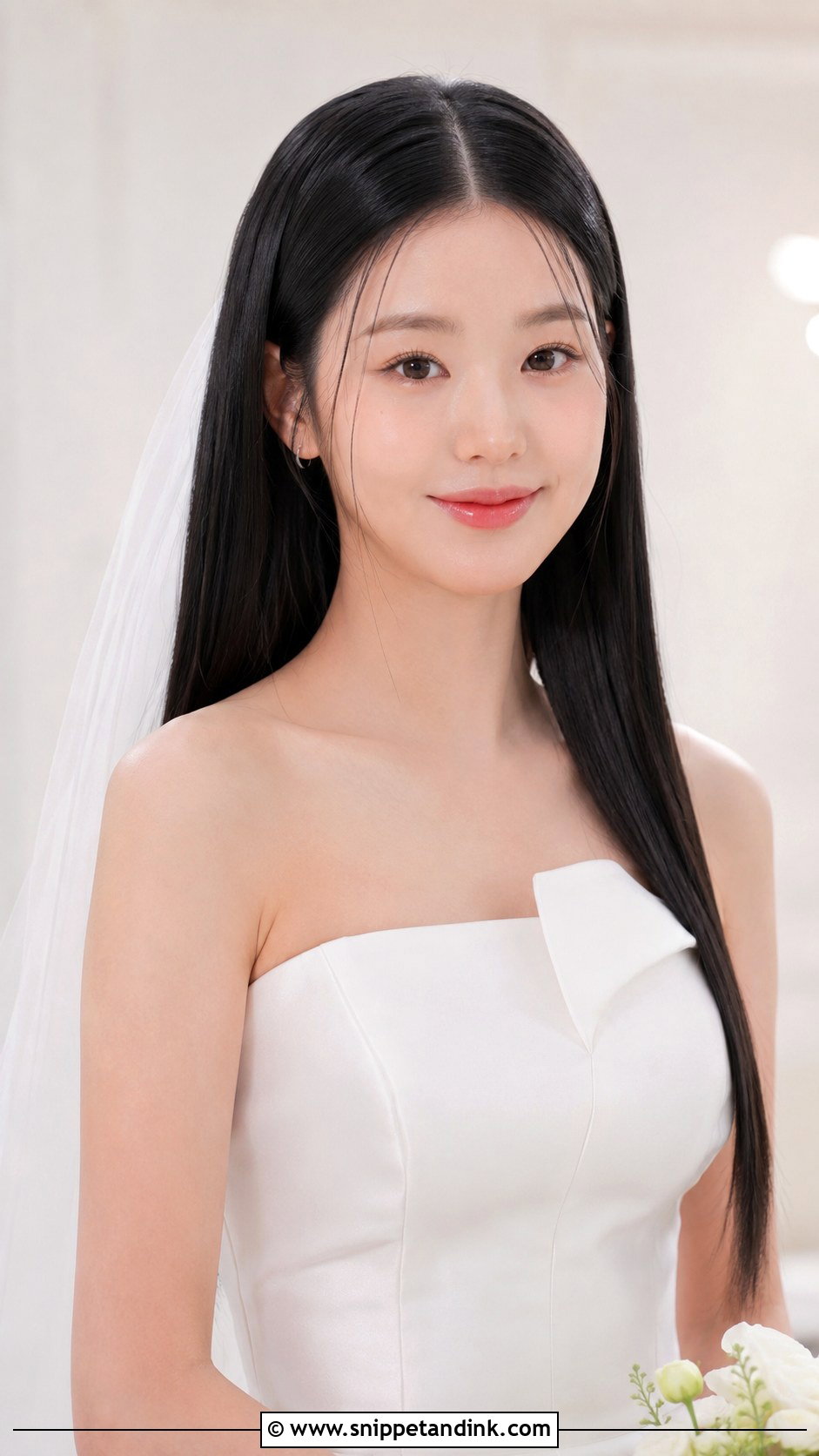 Sleek Straight Hair Down - Snippet and Ink - 30 Hairstyles for Bride