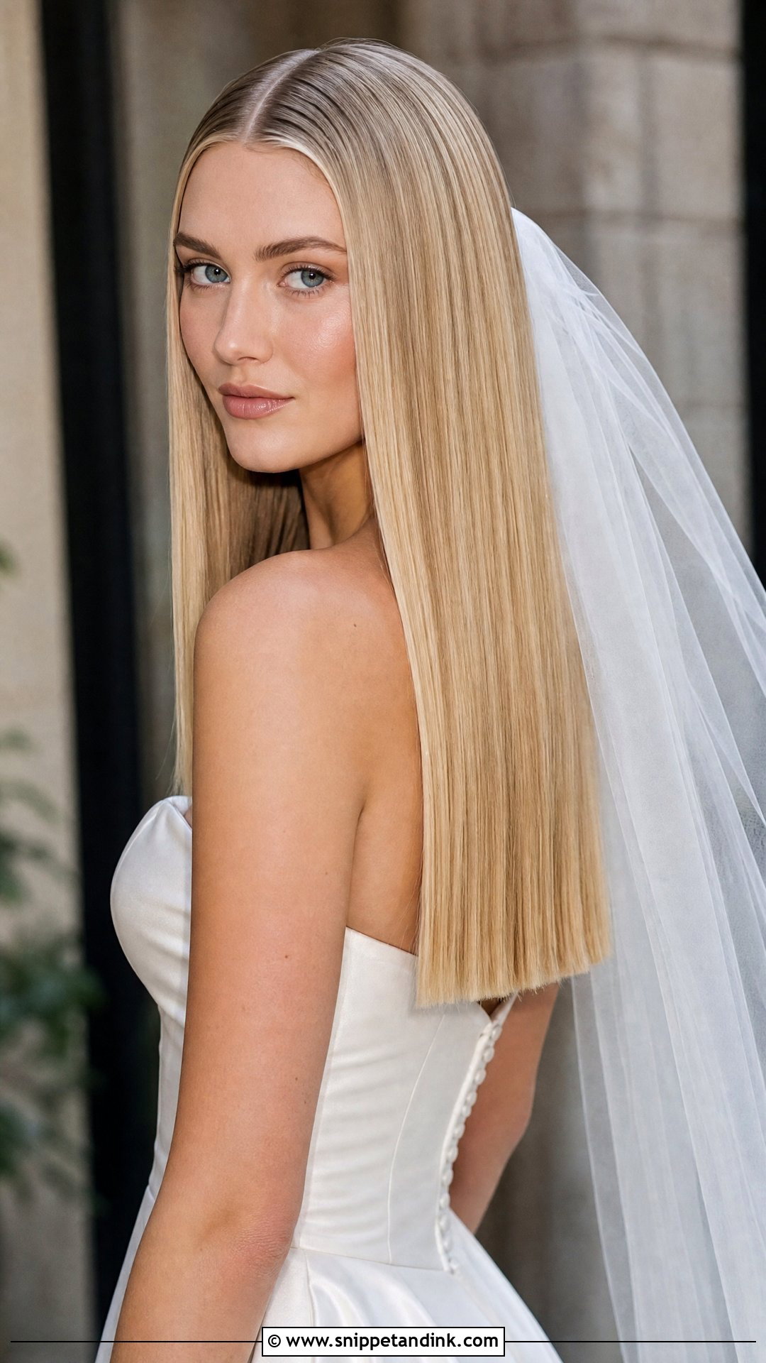 Sleek Straight Hair With Blunt Ends - Snippet and Ink - 20 Sleek Straight Wedding Hair Ideas