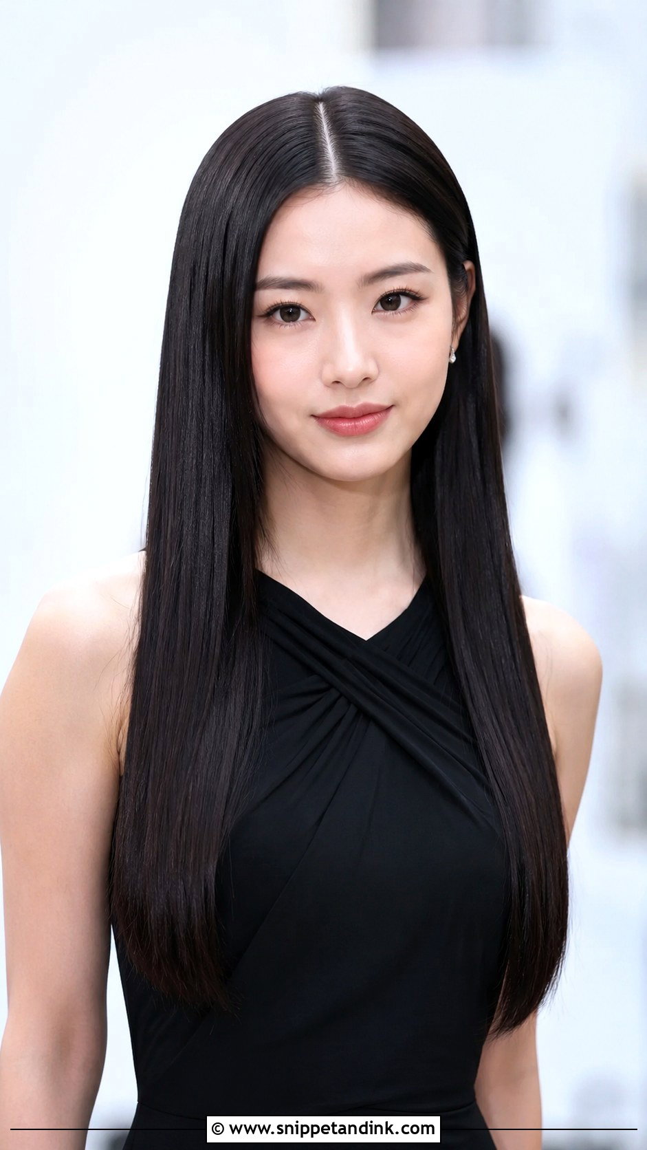 Sleek Straight Hair With Center Part - Snippet and Ink - 20 Sister of the Bride Hairstyles