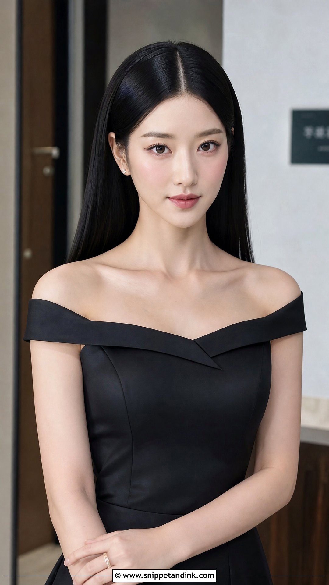 Sleek Straight Hair With Center Part - Snippet and Ink - 20 Long Hair Wedding Guest Hairstyles